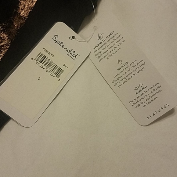 NWT Splendid Studio gold foil print leggings - Picture 4 of 5